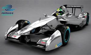 Coche de carreras de FórmulaE FórmulaE-Racecar