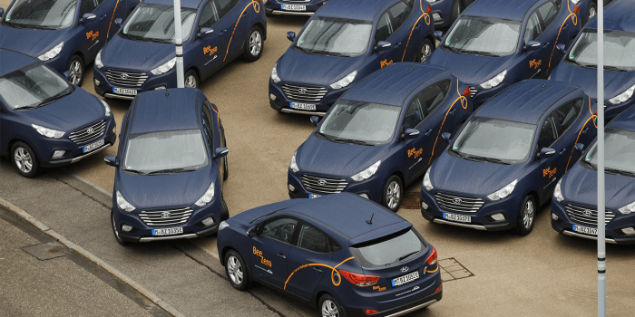 Beezero h2 carsharing münchen hyundai ix pila de combustible