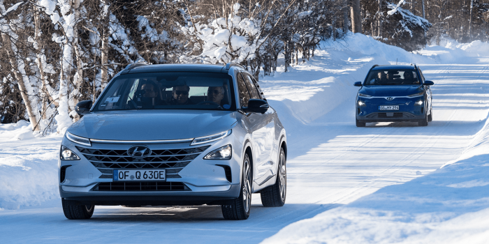 Hyundai nexo fcev kona elektro electric wintertests
