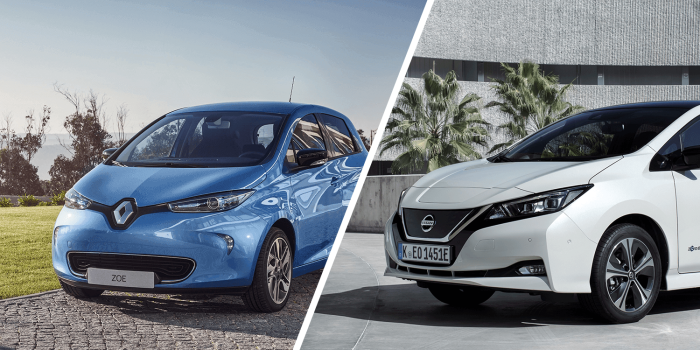 Renault zoe nissan leaf