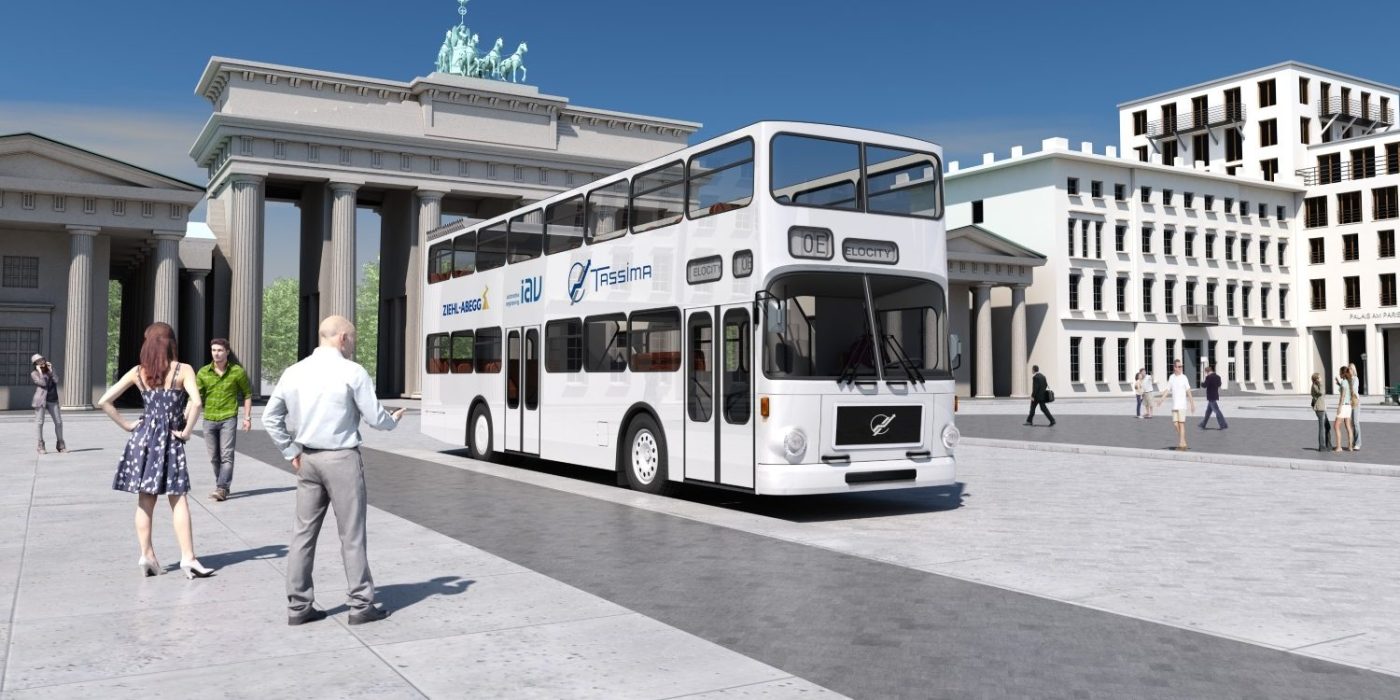 Tassima IAV Ziehl Abegg Doppeldecker Bus Pariser Platz e