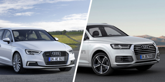 Audi a3 e tron q7 e tron collage