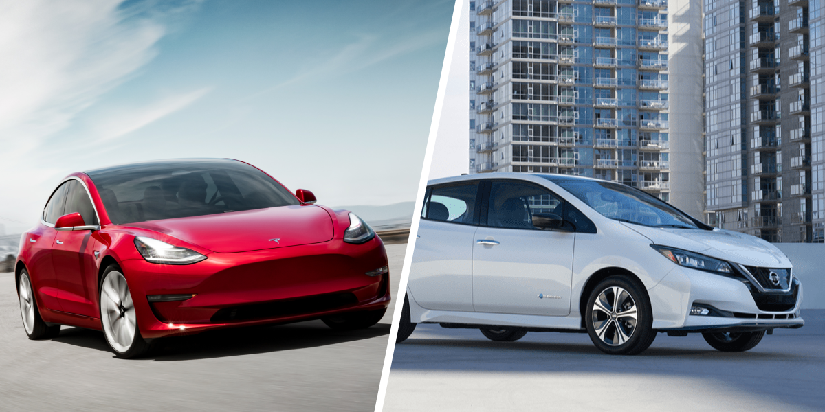 tesla-modelo-3-nissan-leaf-collage