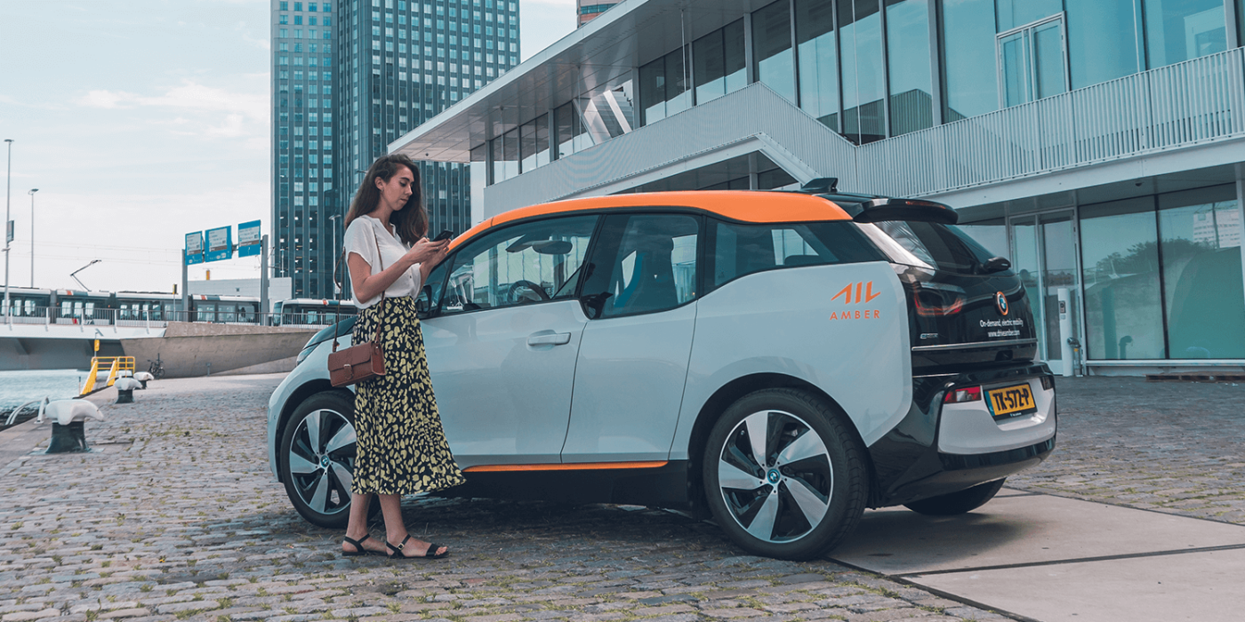Amber carsharing niederlande países bajos rotterdam