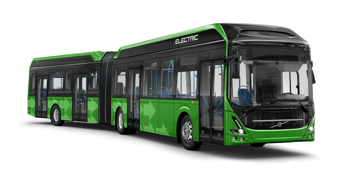 Volvo electric articulated elektrobus electric bus schweden sweden malmoe