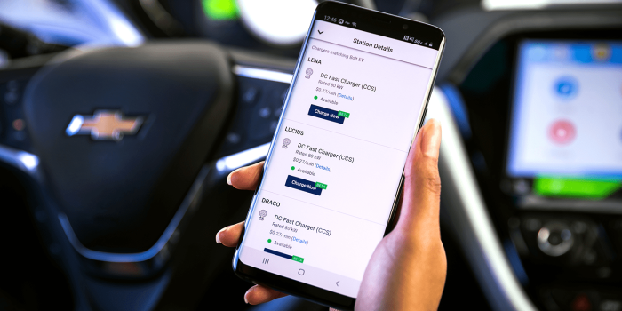 Chevrolet mychevrolet app ladestationen charging stations min