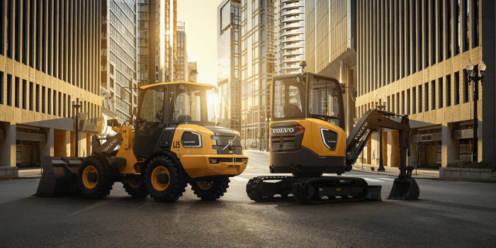 Volvo ce l radlader l wheel loader ecr electric elektro bagger electric excavator min