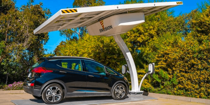 Estación de carga solar Envision ev arc ladestation usa min
