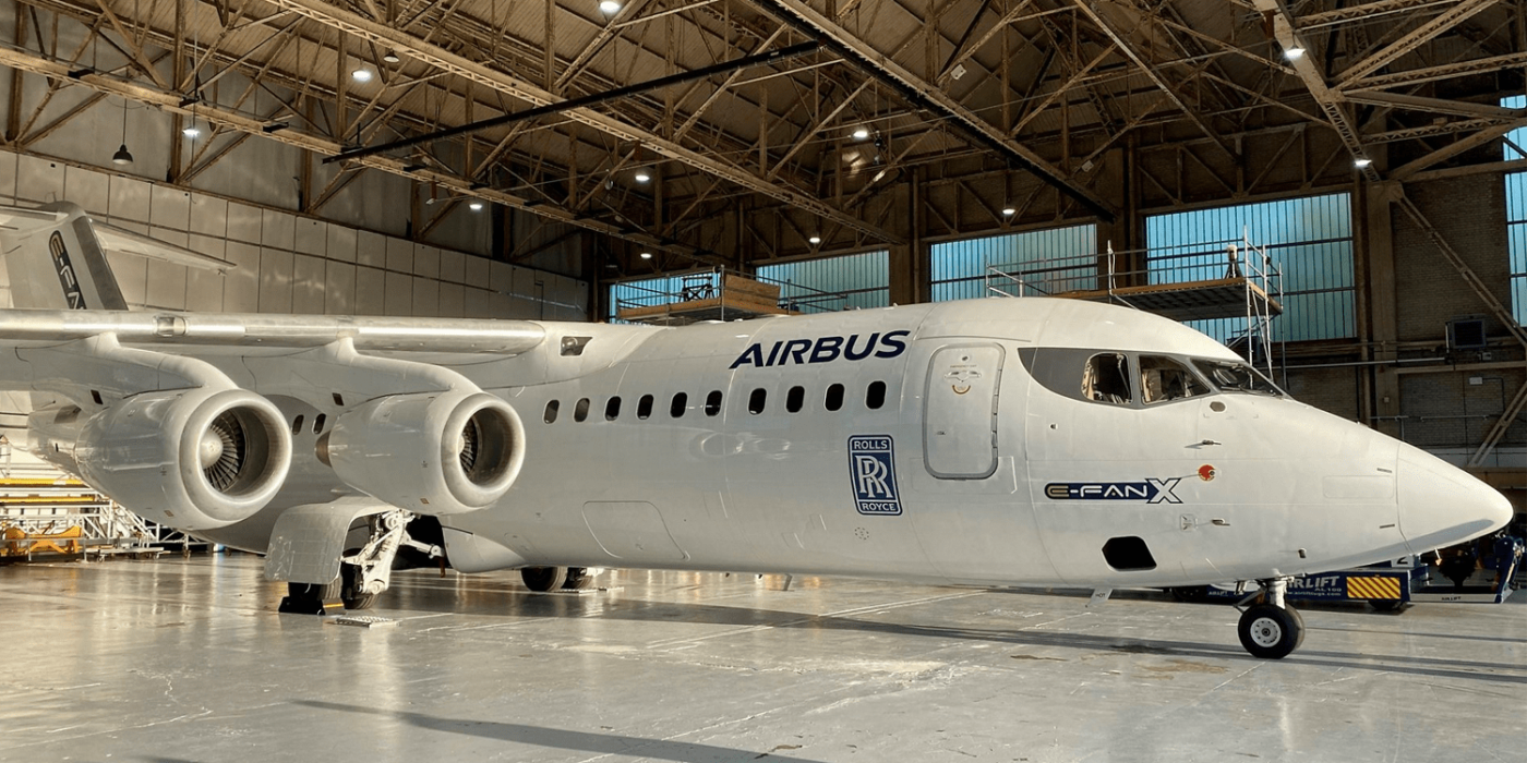 Airbus e fan x rolls royce e flugzeug electric aircraft min