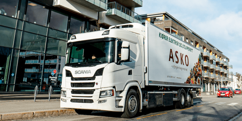 Camión eléctrico Scania e lkw asko min