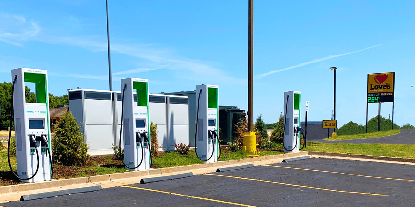 Electrify america ladestation charging station loves travel stops min