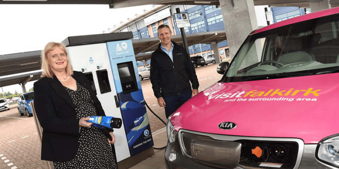 Estación de carga ladestación del estadio de Falkirk min