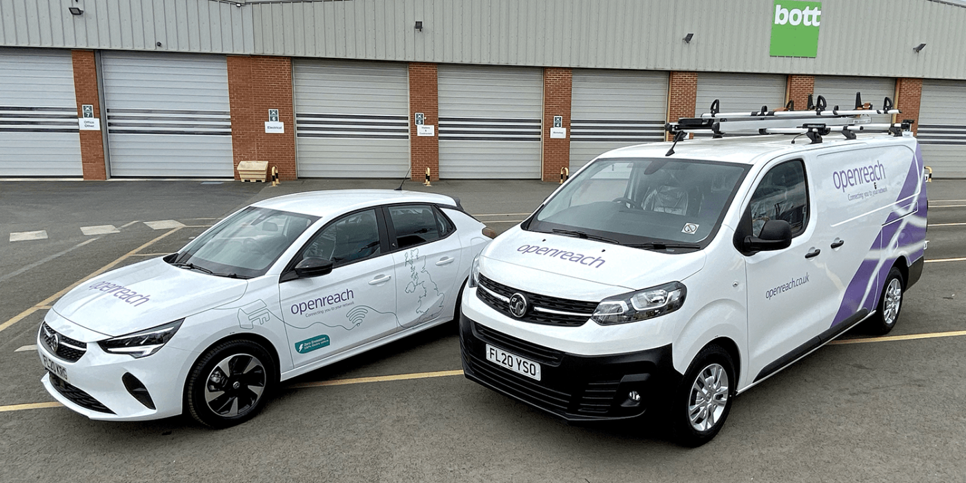 Opel vivaro e corsa e openreach grossbritannien uk min