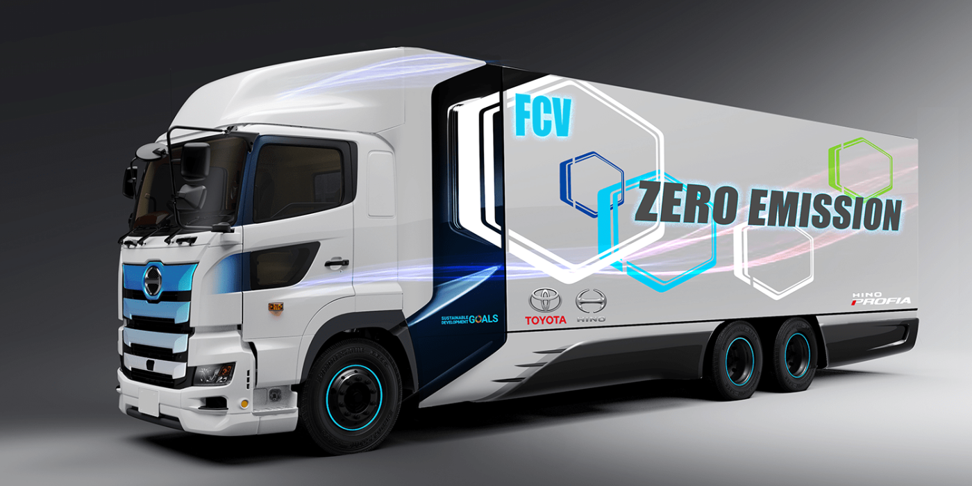 Hino brennstoffzellen lkw fuel cell truck concept toyota min