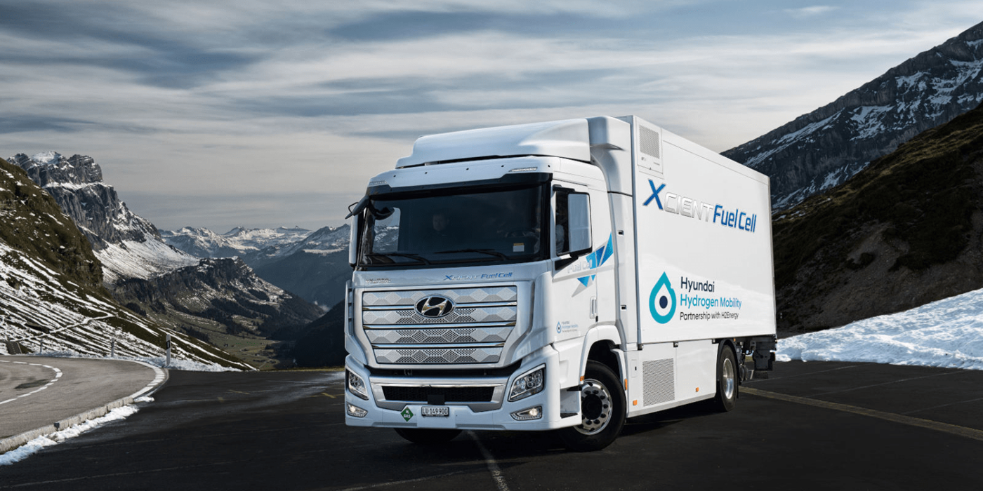 Hyundai xcient brennstoffzellen lkw camión de pila de combustible min