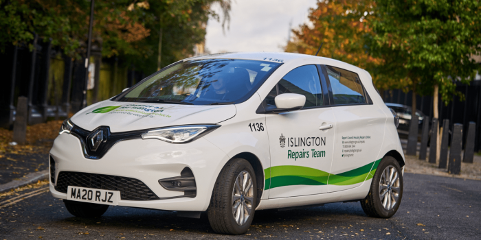 Renault zoe islington grossbritannien uk min