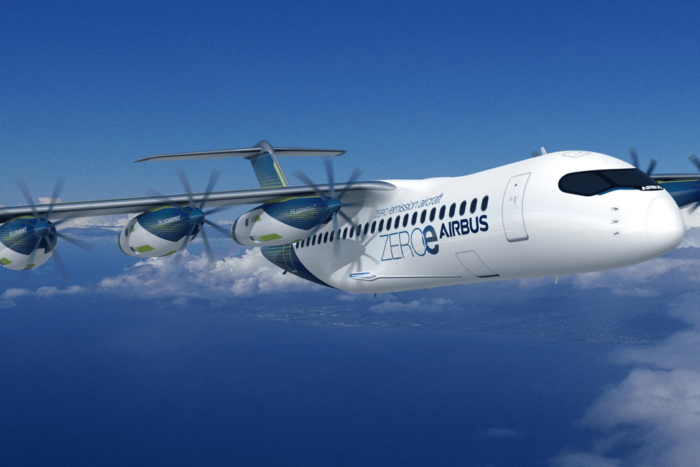Airbus zeroe pods e flugzeug electric aircraft min e