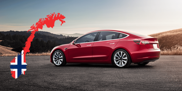 Tesla model norwegen norway min