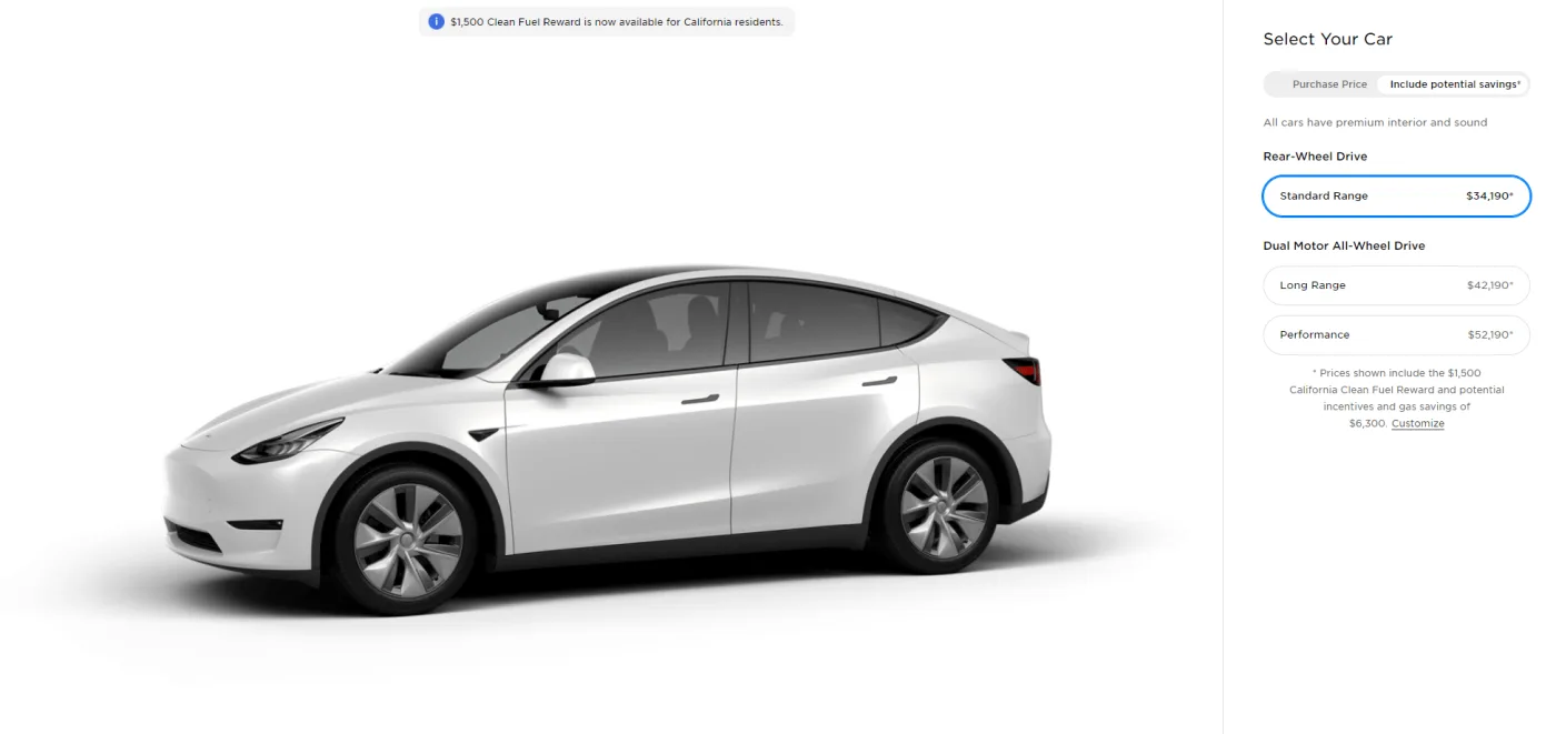 Tesla hatchback range hotsell