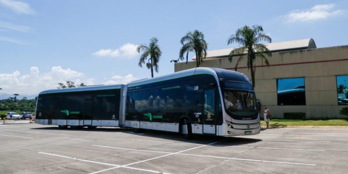 BYD Marcopolo Elektro Gelenkbus Brasilien