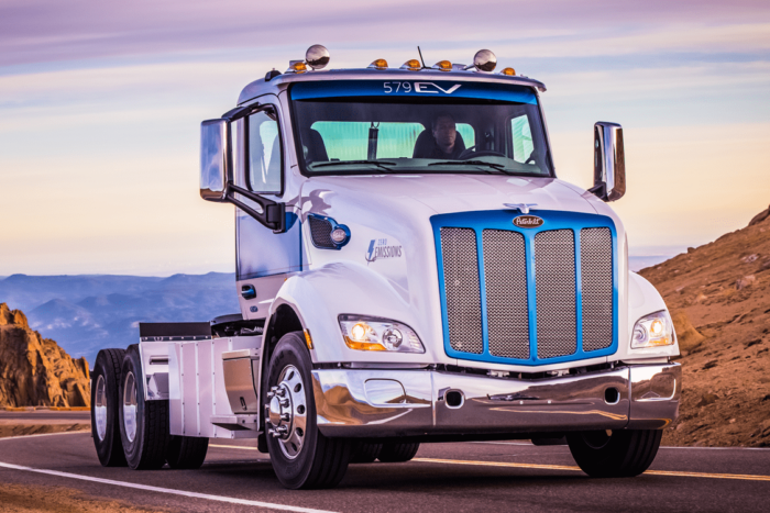 Peterbilt 579ev e lkw camión eléctrico ee.uu. min e