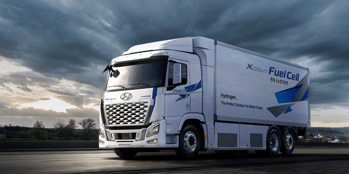 Hyundai xcient brennstoffzellen lkw camión de pila de combustible min