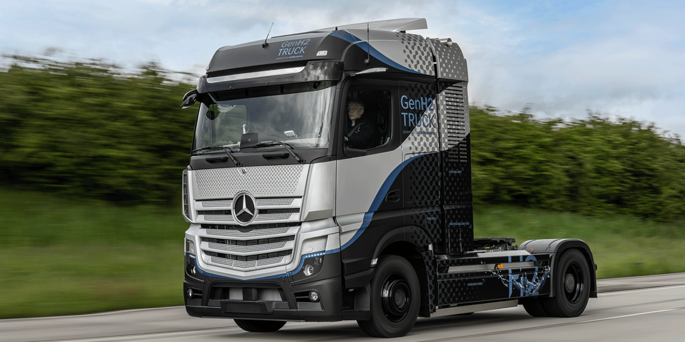 Daimler mercedes benz genh2 truck brennstoffzellen lkw fuel cell truck min