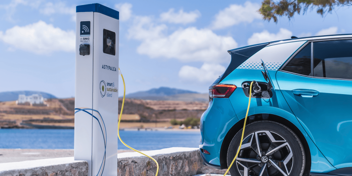 Estación de carga Volkswagen id3 ladestation astypalea griechenland greece min