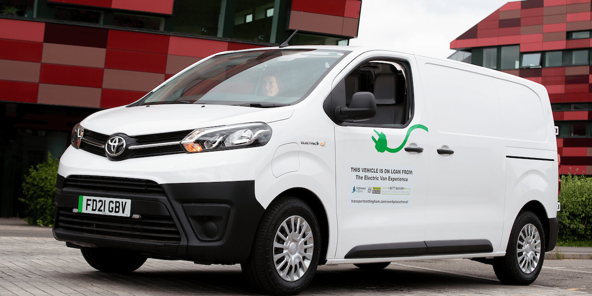 Toyota proace e transporter electric transporter grossbritannien uk min