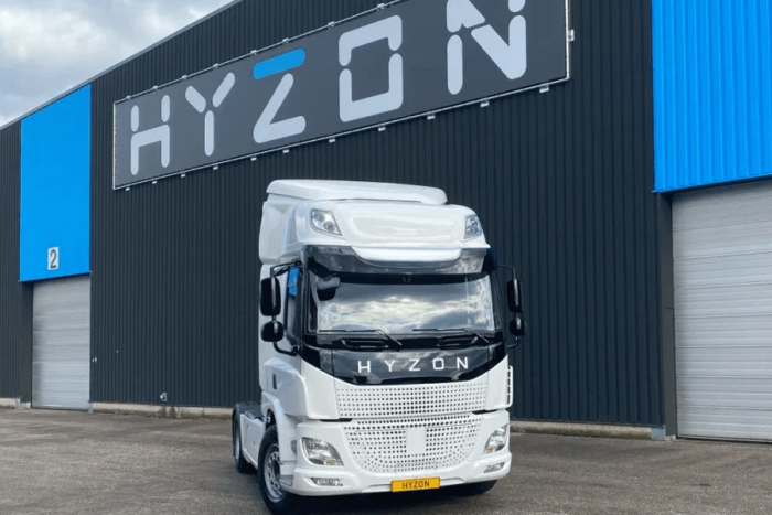 Hyzon motors brennstoffzellen lkw fuel cell truck min e