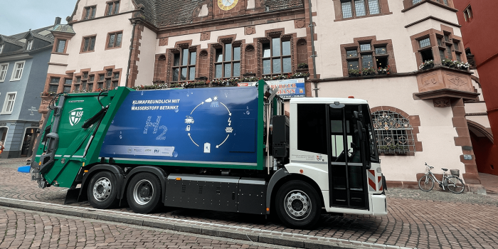 Faun umwelttechnik brennstoffzellen lkw fuel cell truck asf freiburg min