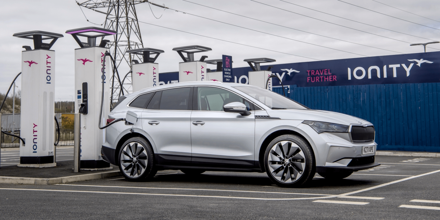 Skoda enyaq ionity ladestation charging station grossbritannien uk min