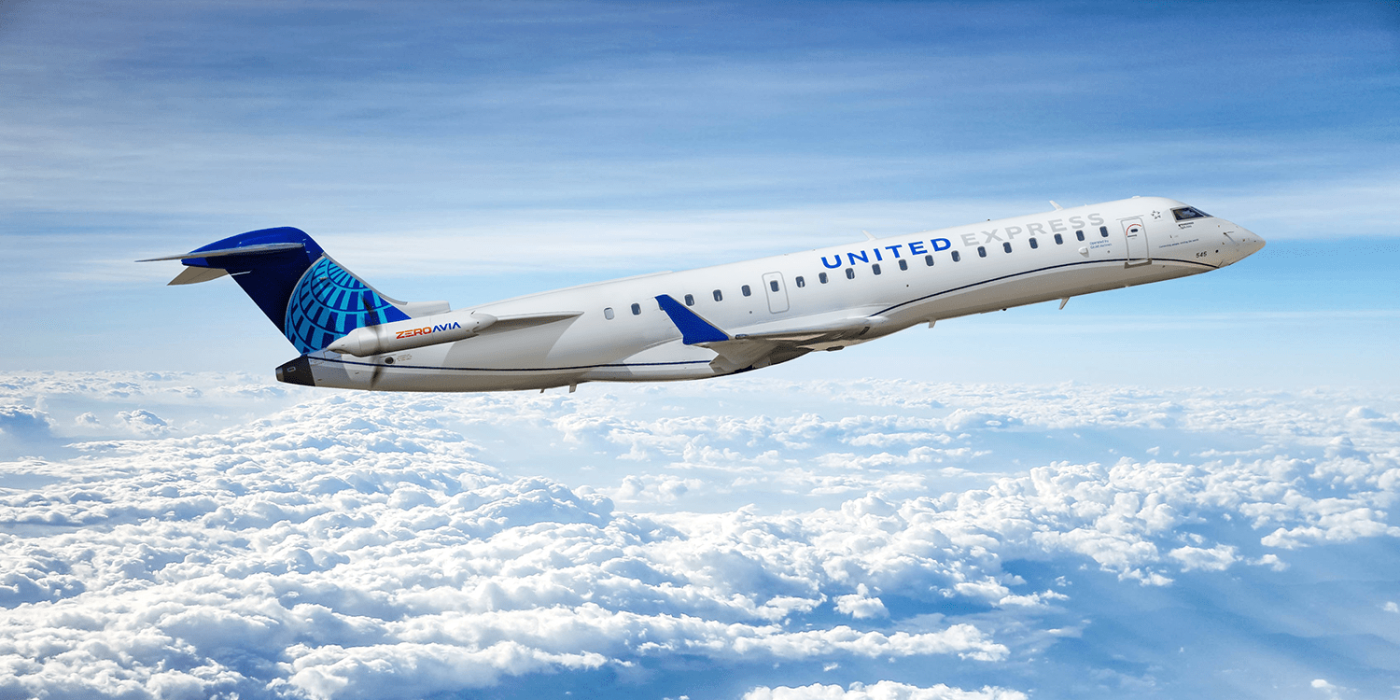 Zeroavia brennstoffzellen flugzeug fuel cell aircraft united airlines min