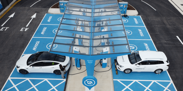 Motor fuel group mfg swarco ladestation charging station grossbritannien uk min