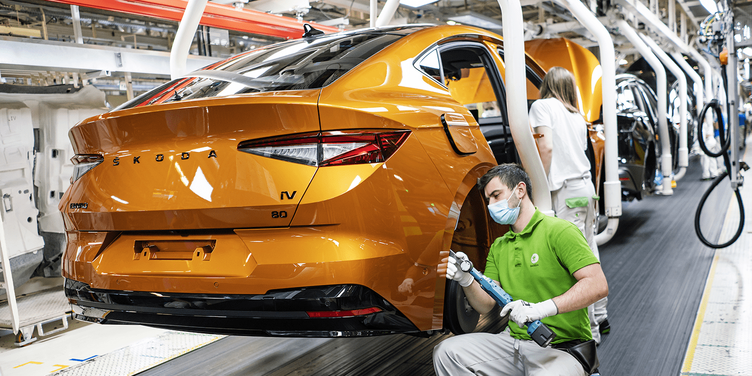 Skoda Enyaq Produktion Verfolgennull