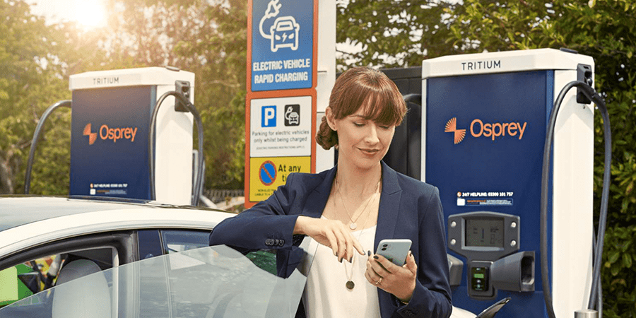 Estación de carga Osprey charging ladestation grossbritannien uk min