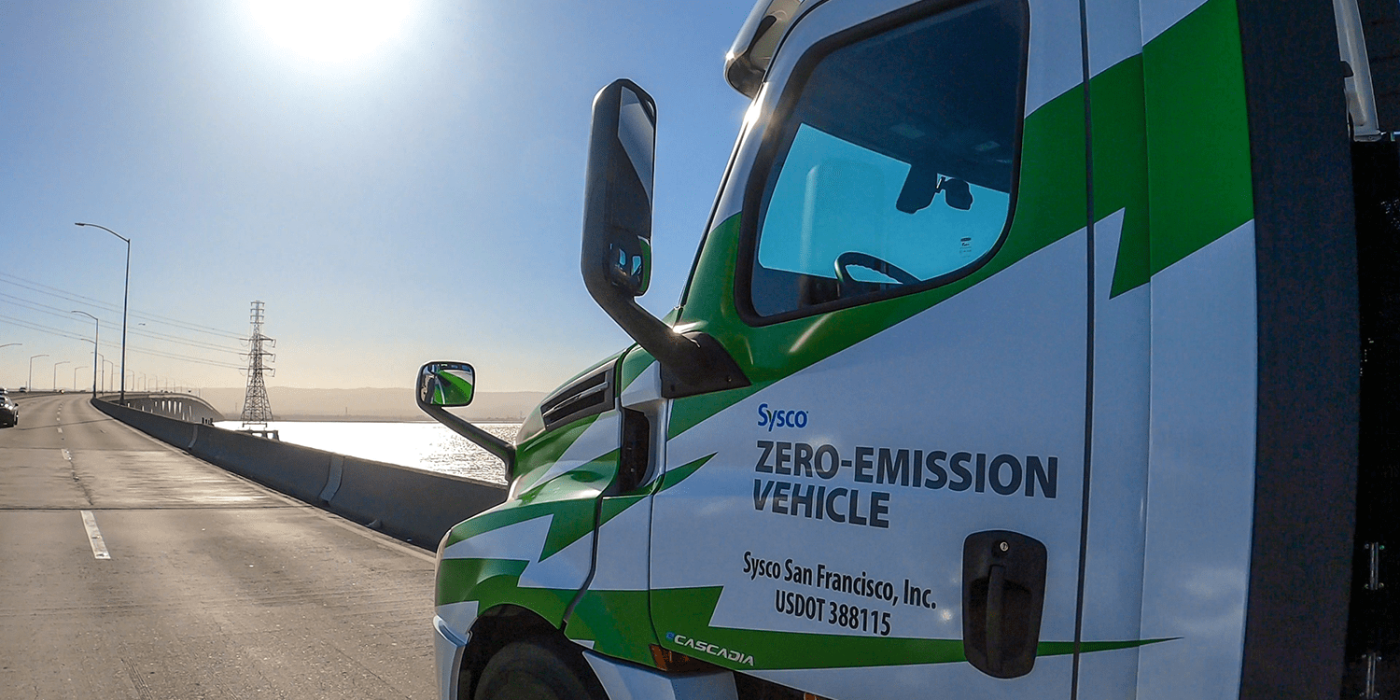 Freightliner ecascadia e lkw electric truck usa sysco min e