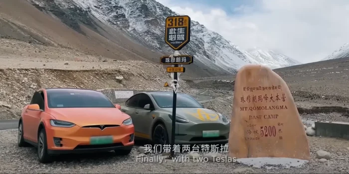 Tesla Mount Everest base camp e