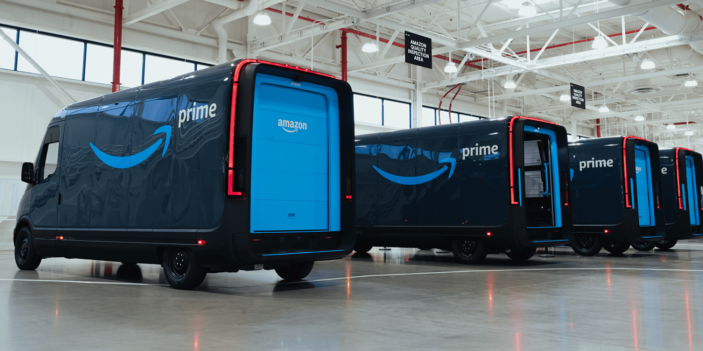 Rivian automotive e transporter electric transporter amazon min