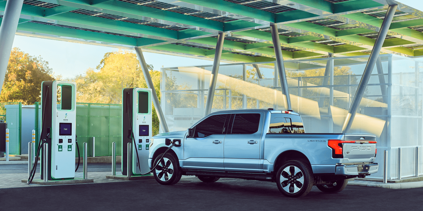 Electrify america ladestation estación de carga ford f lightning usa min e
