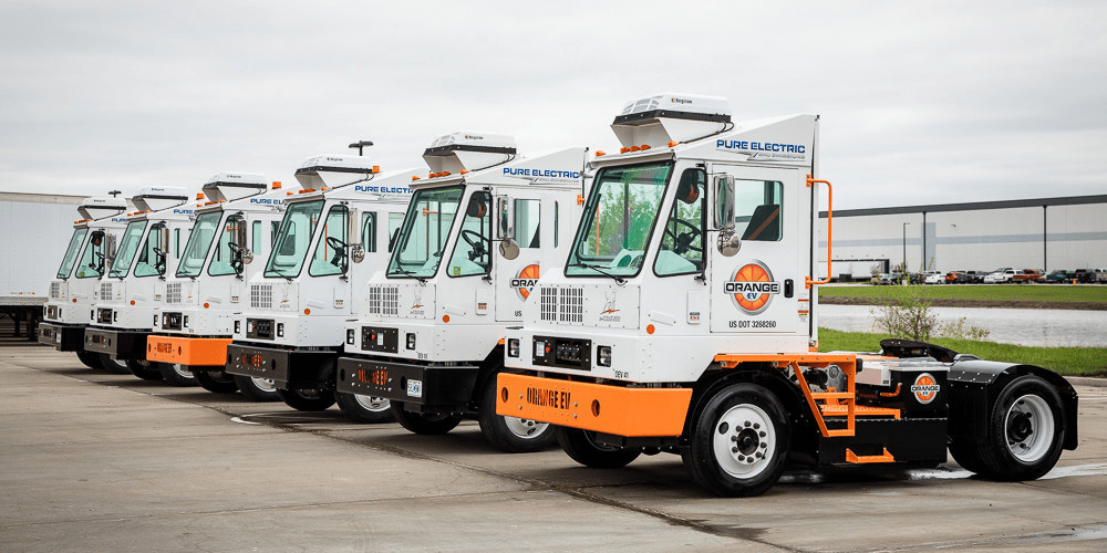 Camión de patio ev e triever naranja min