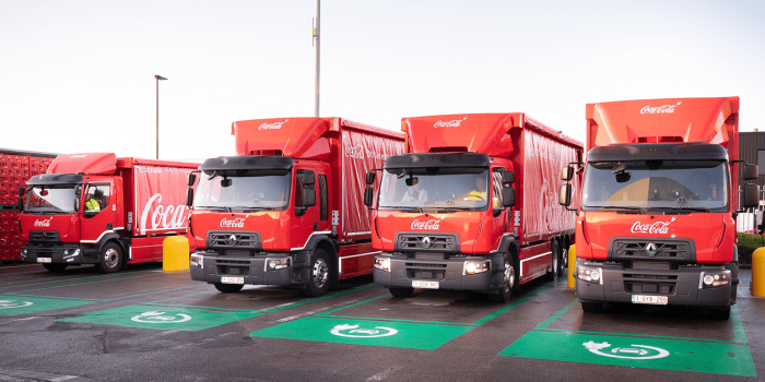 Renaul trucks e lkw camión eléctrico coca cola belgien belgium min