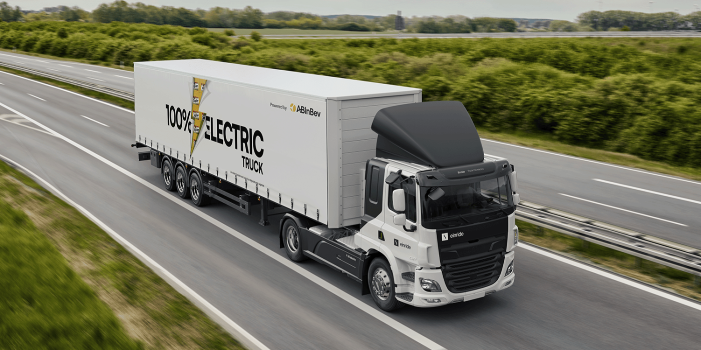 Einride e lkw camión eléctrico anheuser busch ab inbev min