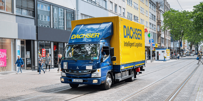 Fuso ecanter e lkw camión eléctrico dachser stuttgart min