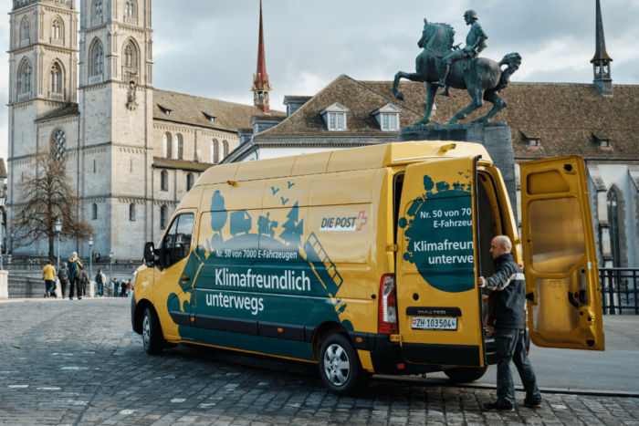 Renault master e tech e transporter electric transporter die post schweiz switzerland zuerich zurich min e