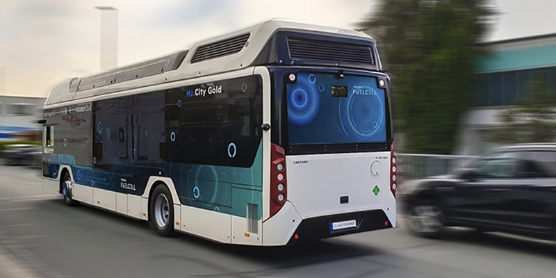 Caetanobus h2 city gold brennstoffzellen autobús autobús de pila de combustible hidrógeno min