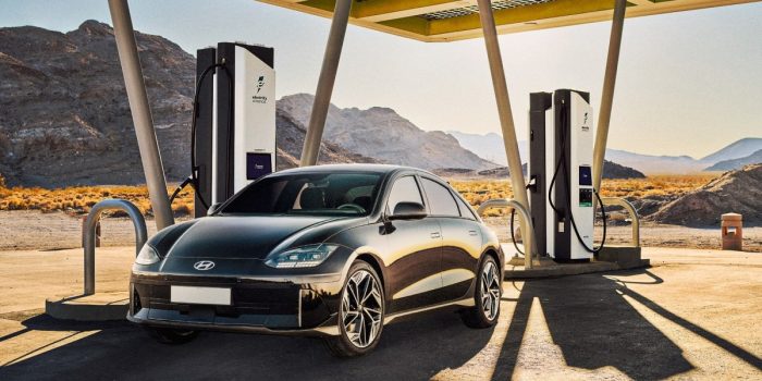 Electrify america ladestation charging station hyundai ioniq usa min
