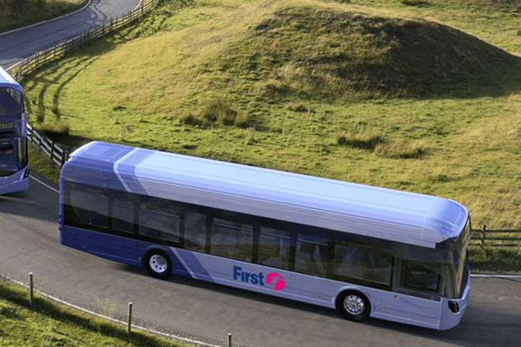 Wrightbus elektrobus autobús eléctrico grossbritannien uk first bus min e