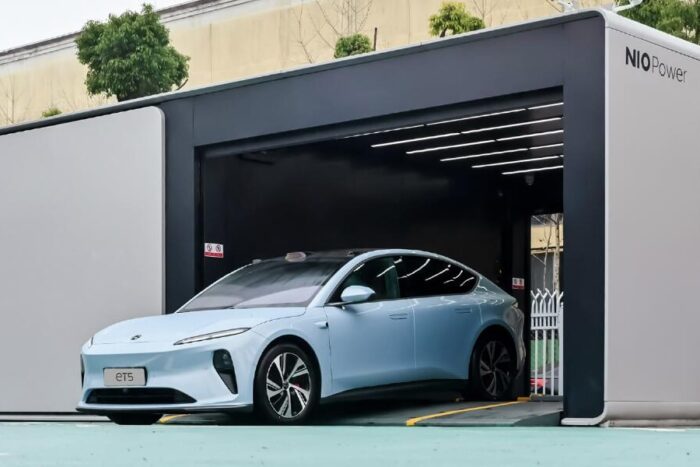Nio et5 akku tausch battery swap china shanghai min e
