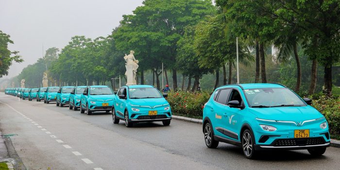 Vinfast vf e taxi vietnam verde sm taxi min